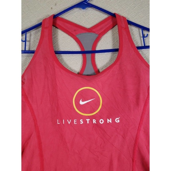 Nike Livestrong Tank Womens Small Pink Activewear Racerback Sleeveless Pullover - Picture 2 of 6